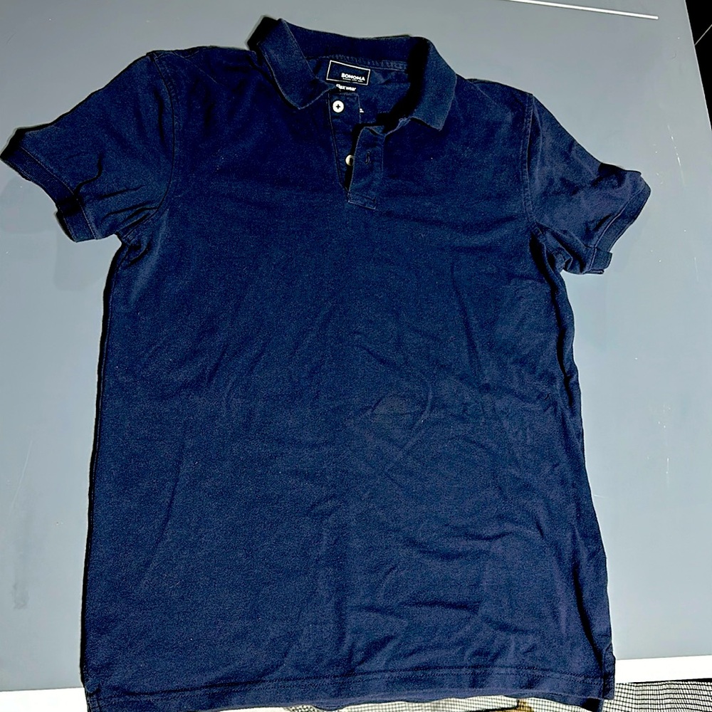 Blue collared shirt